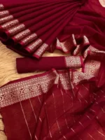 প্রিমিয়াম মেরুন শাড়ি গিফট কম্বো - Image 3