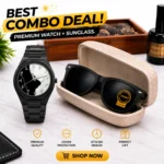 Premium Black Aura Watch & Sunglass Combo