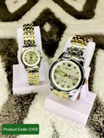 OLEVS 9989 Luxury Water Resistant-white Couple Watch