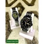 OLEVS 9989 Luxury Water Resistant-Full Black Couple Watch