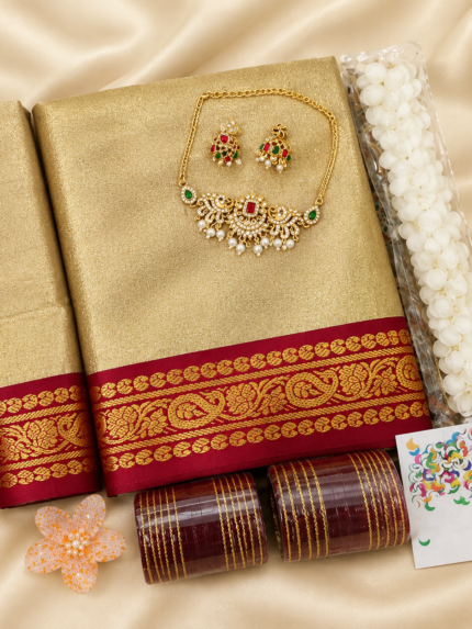 প্রিমিয়াম লামা সিল্ক শাড়ি কম্বো – ১